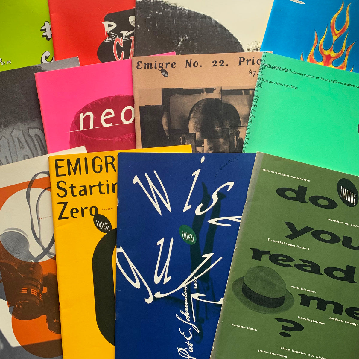 Emigre, 1990-1994 (x12 issues, broken run) – The Print Arkive Emigre, 1990-1994 (x12 issues, broken run) – The Print Arkive