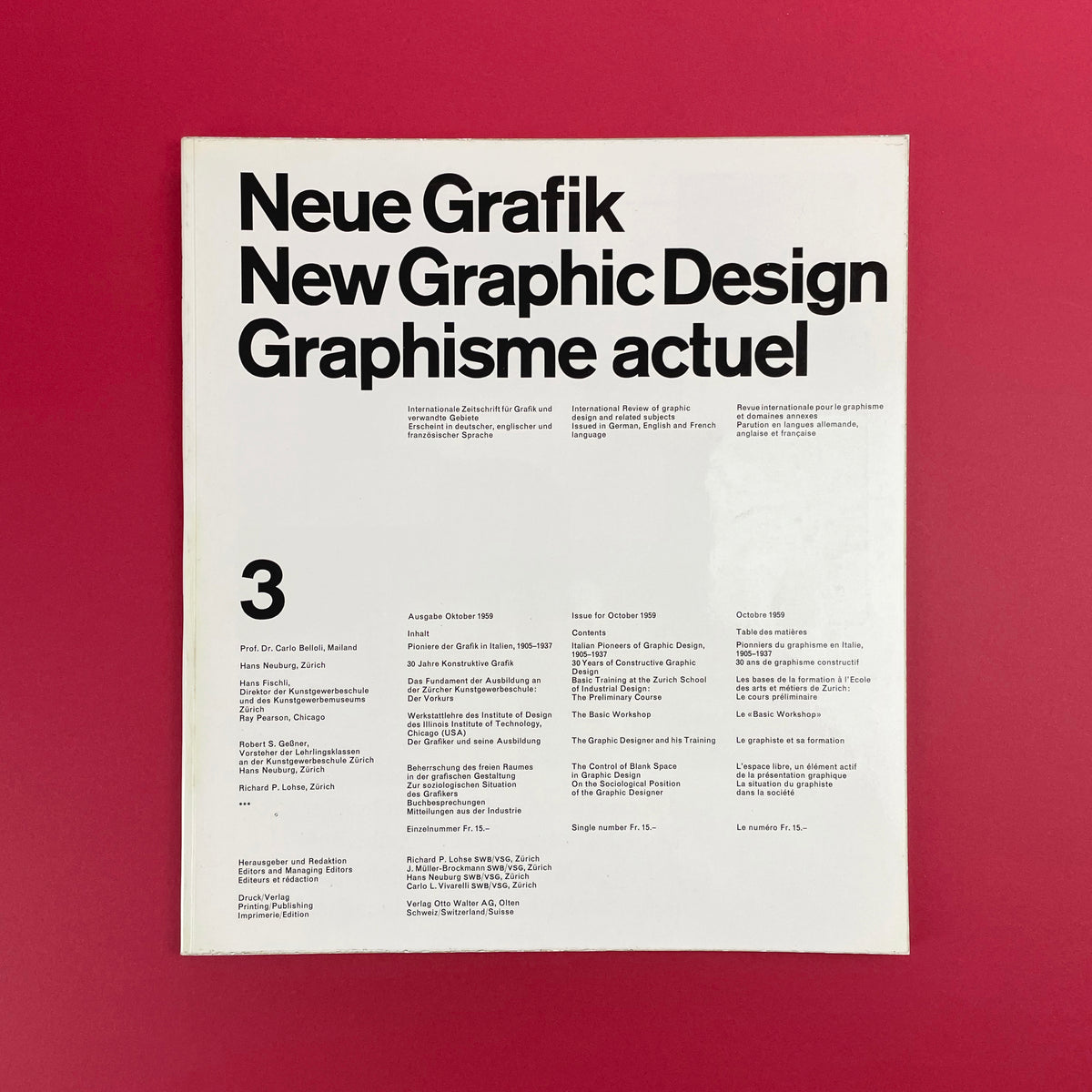 Neue Grafik / New Graphic Design / Graphisme actuel No.3 1959