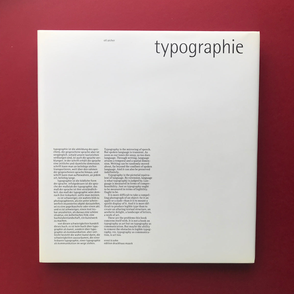 アート・デザイン・音楽 typographie otl aicher Typographie (Otl Aicher) – The Print Arkive