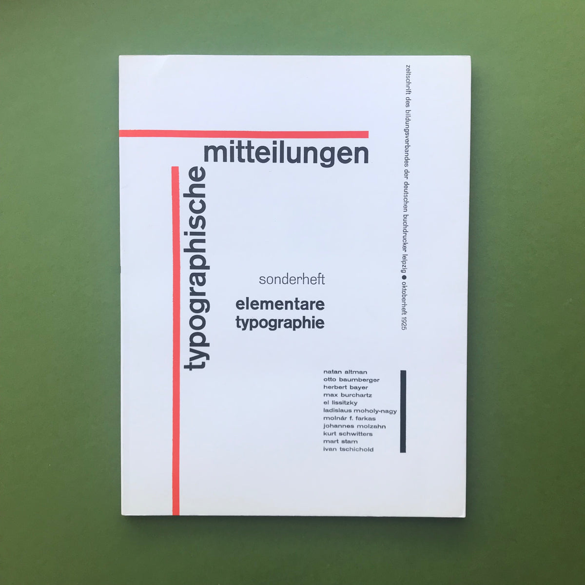 Typographische Mitteilungen. Oktoberheft 1925. Sonderheft