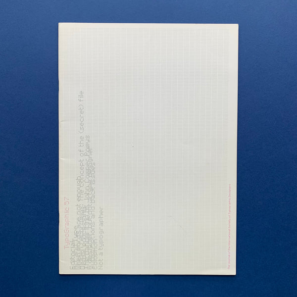 Istd Banner ISTD Typographic 57, 2000 (North design) – The Print Arkive
