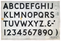 MOT Revised Alphabet, Hand Rendered on Transparency Paper (Ministry of Transport)