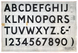 MOT Revised Alphabet, Hand Rendered on Transparency Paper (Ministry of Transport)