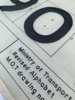 MOT Revised Alphabet, Hand Rendered on Transparency Paper (Ministry of Transport)