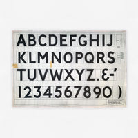 MOT Revised Alphabet, Hand Rendered on Transparency Paper (Ministry of Transport)
