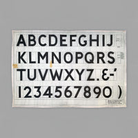 MOT Revised Alphabet, Hand Rendered on Transparency Paper (Ministry of Transport)
