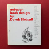 Notes on book design by Derek Birdsall