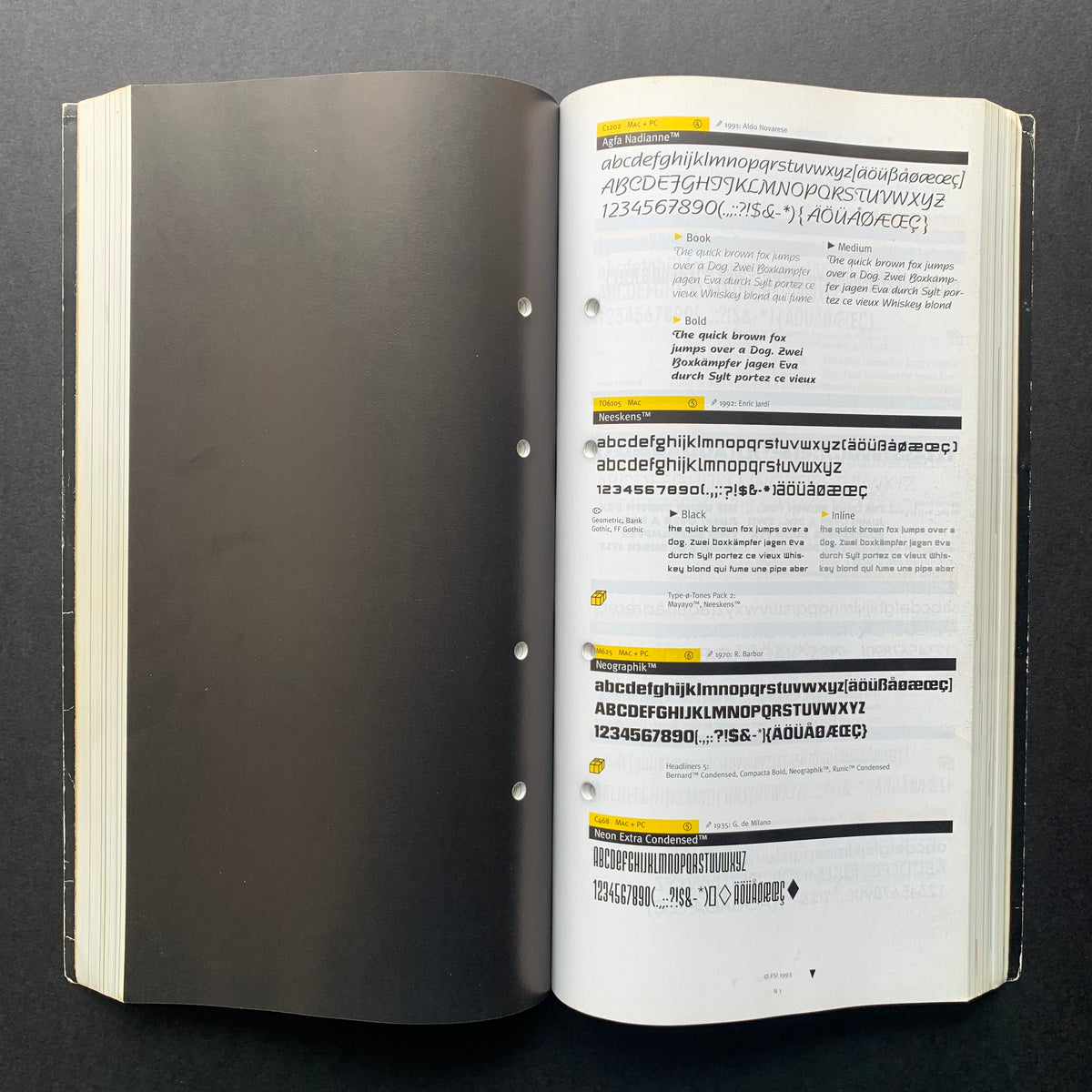 Font book: Digital Typeface Compendium 1993 – The Print Arkive