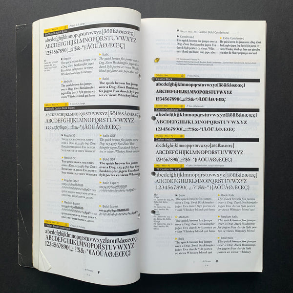 Font book: Digital Typeface Compendium 1993 – The Print Arkive