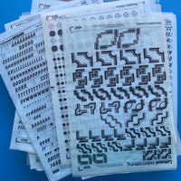 Letraset Instant Lettering (x4 boxes, 150+ sheets)