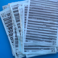 Letraset Instant Lettering (x4 boxes, 150+ sheets)