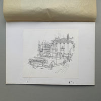 Ford Zodiac MkIV - Original Pen & Ink Line Drawing #2 (1968)