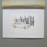 Ford Zodiac MkIV - Original Pen & Ink Line Drawing #3 (1968)