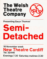 Semi-Detached, The Welsh Theatre Company (1963) Theatre Poster *