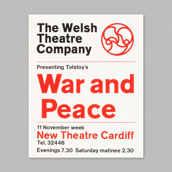 War and Peace, The Welsh Theatre Company (1963) Theatre Poster *