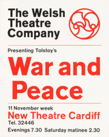 War and Peace, The Welsh Theatre Company (1963) Theatre Poster *