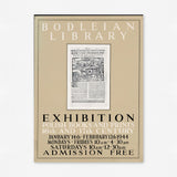 Bodleian Library Exhibition: Polish Books and Prints (1944) Reproduction Exhibition Poster