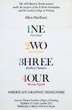 1ne, 2wo, 3hree, 4our American Graphic Designers (1978) Lecture Poster