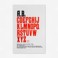 A.B.CDEF… Anthony Burrill (2009) Lecture Poster