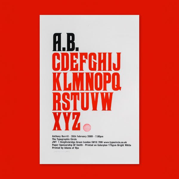 A.B.CDEF… Anthony Burrill (2009) Lecture Poster