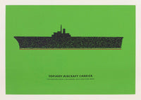 Topiary Aircraft Carrier (1972) Ian Hamilton Finlay Screenprint