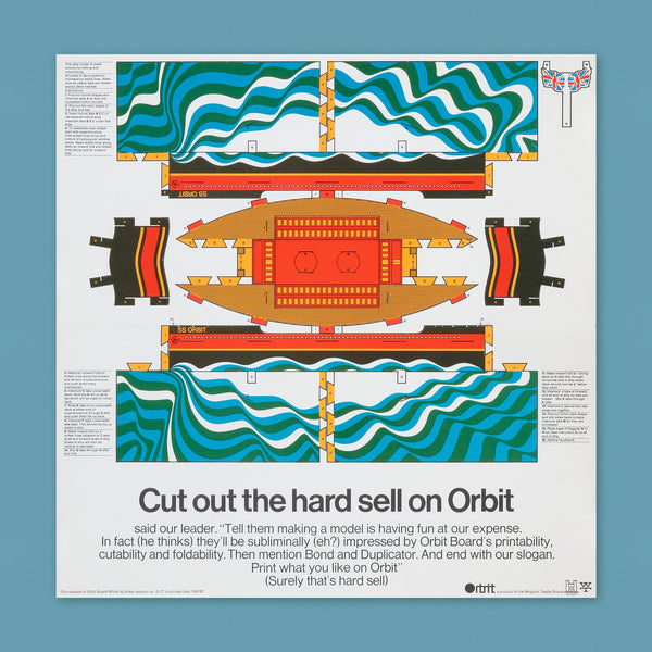 Cut out the hard sell on Orbit (1970s) Paper Product Poster