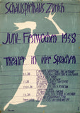 Schauspielhaus (1958) Festival Poster (Steiner Heinrich)