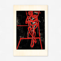 Seated Figure, Frank Auerbach (1966) Screenprint