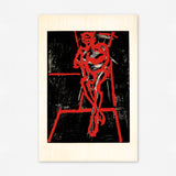 Seated Figure, Frank Auerbach (1966) Screenprint