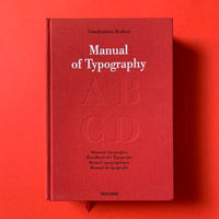 Bodoni: Manual of Typography - Manuale tipografico (1818) - book cover. Buy and sell design related books, magazines and posters with The Print Arkive.