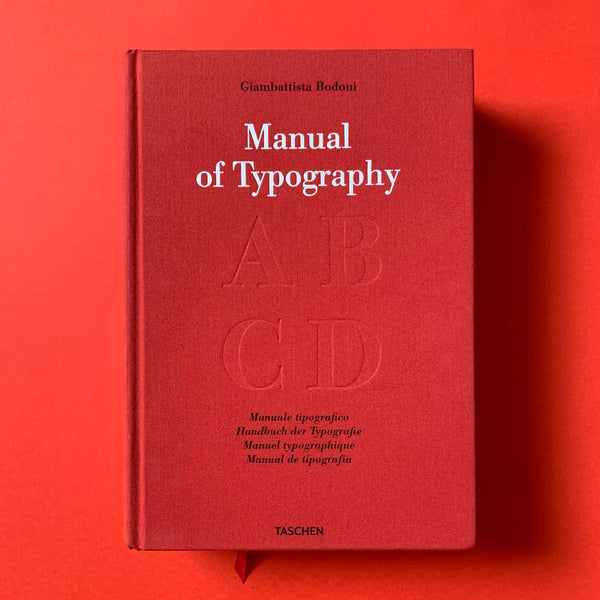 Bodoni: Manual of Typography - Manuale tipografico (1818) - book cover. Buy and sell design related books, magazines and posters with The Print Arkive.