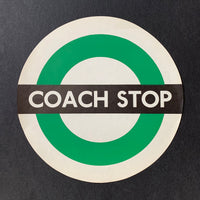 Vintage Dolly “Coach Stop” Sign. Buy and sell design related books, magazines and posters with The Print Arkive.