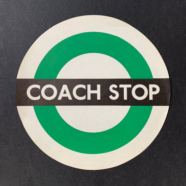 Vintage Dolly “Coach Stop” Sign. Buy and sell design related books, magazines and posters with The Print Arkive.
