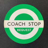 Vintage Dolly “Coach Stop Request” Sign. Buy and sell design related books, magazines and posters with The Print Arkive.