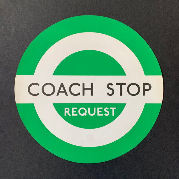 Vintage Dolly “Coach Stop Request” Sign. Buy and sell design related books, magazines and posters with The Print Arkive.