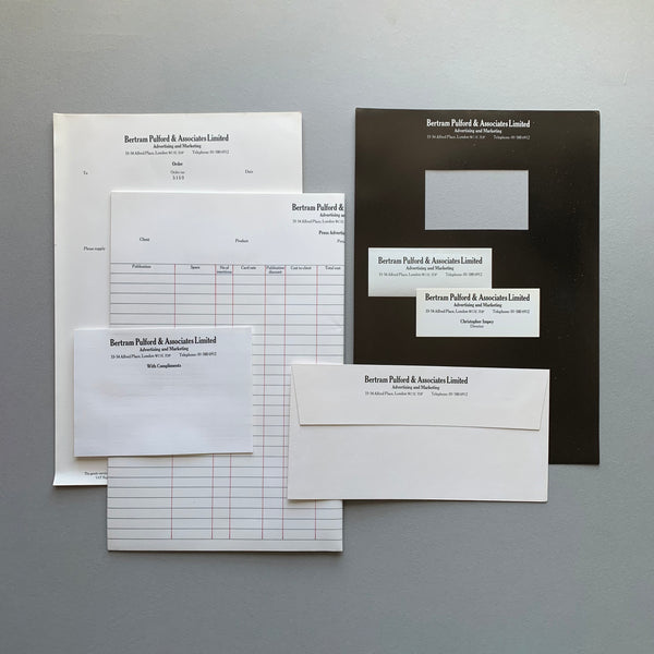 Bertram Pulford & Associates: Advertising and Marketing (Printed stationary proof samples). Buy and sell the original vintage ephemera and stationary proofs with The Print Arkive.