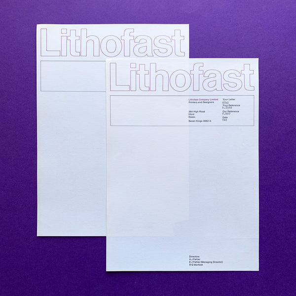Lithofast Company Limited: Printers and Designers (Letterhead). Buy and sell the best original vintage advertising, design and artwork proofs with The Print Arkive.