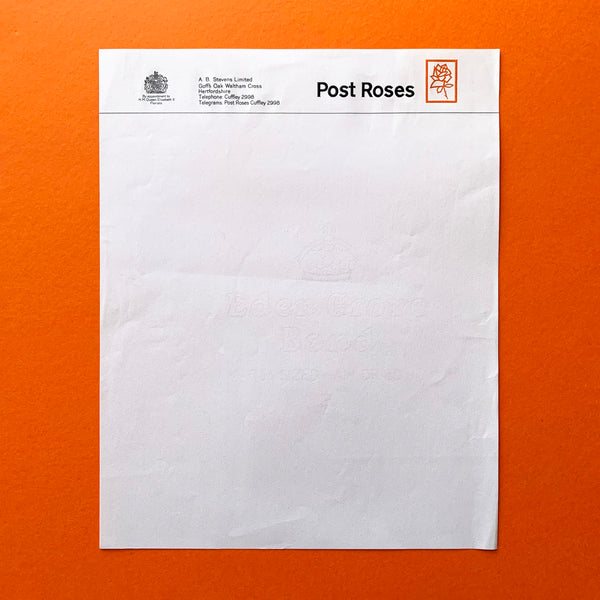 Post Roses (Letterhead). Buy and sell the best original vintage advertising, design and artwork proofs with The Print Arkive.
