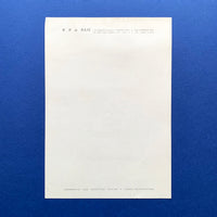 W M de Majo: Commercial and Industrial Design, Visual Presentation (Letterhead). Buy and sell the best original vintage advertising, design and artwork proofs with The Print Arkive.