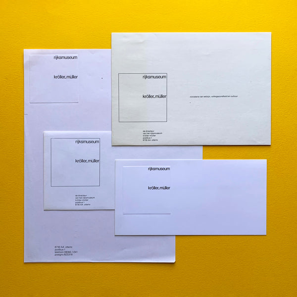 Rijksmuseum Kröller-Müller (Printed stationary samples). Buy and sell the best original vintage advertising, design and artwork proofs with The Print Arkive.