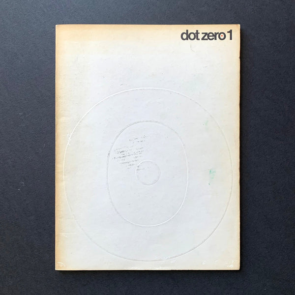Dot Zero 1 (Massimo Vignelli) - magazine cover. Buy and sell the best mid-century graphic design and typography books, journals, magazines and posters with The Print Arkive.