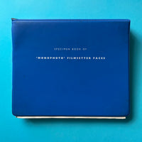 Specimen Book of ‘Monophoto’ Filmsetter Faces - book cover. Buy and sell the best font specimen books, journals, magazines and posters with The Print Arkive.