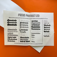 Focus [Typeface Directory]