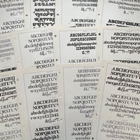 Alphabet New Typefaces [Specimen Sheets]