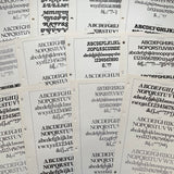 Alphabet New Typefaces [Specimen Sheets]