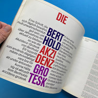 Berthold Akzidenz-Grotesk, Berthold Standard, H. Berthold AG. Cat.473 [Specimen Book]