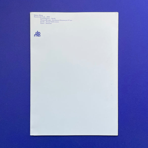 Dalton Maag: Practice Journal 2004. Buy and sell the best typography books, journals, magazines and posters with The Print Arkive.