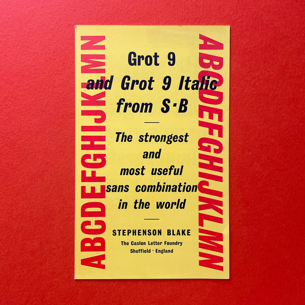 SB Grotesque 9: The strongest and most useful sans combination in the world. Buy and sell the best type specimen books, journals, magazines and posters with The Print Arkive.