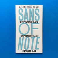 Stephenson Blake: Sans of Note (1955). Buy and sell the best type specimen books, journals, magazines and posters with The Print Arkive.