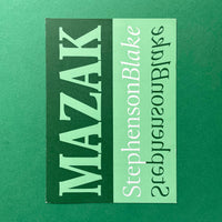 Stephenson Blake: Mazak (1960). Buy and sell the best type specimen books, journals, magazines and posters with The Print Arkive.